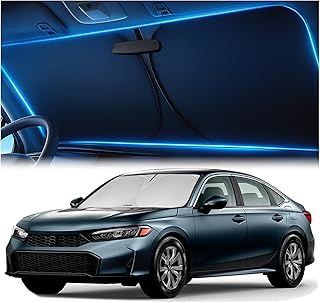 Pare-Soleil pour Model 3 et Y 2017-2026 – Technologie innovante sans Passage de lumière, découpe Miroir, Bloque 99% des Rayons UV, résistant à la décoloration, Facile Plier modèle