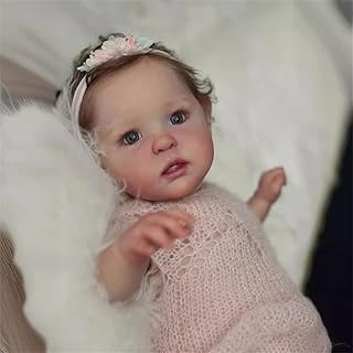 Poupée Reborn Fille 19 Pouces 48 cm Poupée Reborn Réaliste Lifelike Mignon Nouveau-né Corps en Tissu Doux bébé Reborn, Ressemblent À De Vrais Fille Jouet Cadeau d'anniversaire de Noël